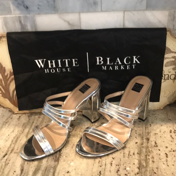 White House Black Market Shoes - Silver Sandals Size 9 New WHBM